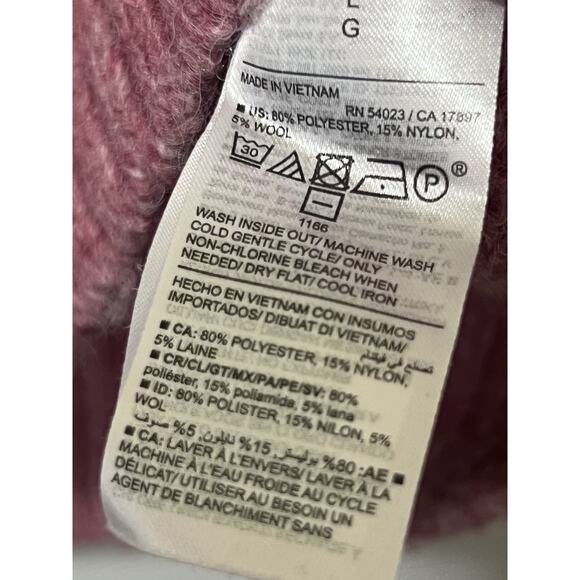 Old Navy Women’s Size L Pink Knit Sweater Soft Cozy Pullover Casual Fall Winter - Picture 8 of 8